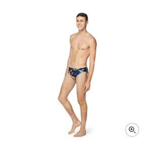 NWT Speedo Men's Performance Racing Brief swimsuit - 38 - island vision - 38